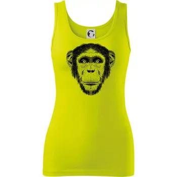 Dámské tričko Opice kresba - Dámské tílko - L ( Limetková )