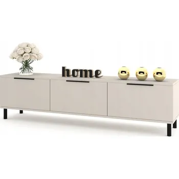 Komoda TV stolek / Komoda KING 3D Kašmír 160 Kovové černé nohy, úchyty