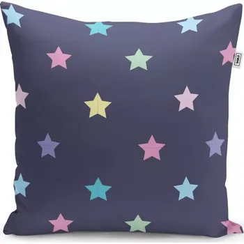 Polštář Sablio Polštář Hvězdy na modré - 50x50 cm