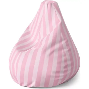 Sedací pytel Sablio Sedací vak Pear Růžové pruhy - 70 x 95 x 15 cm