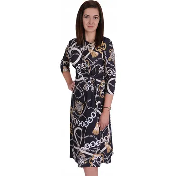 Dámské šaty Šaty midi s řetízky John Zack M