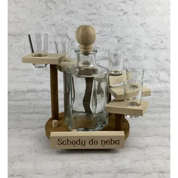 Sklenice Pohár 25ml štamprlík 6ks v schodoch