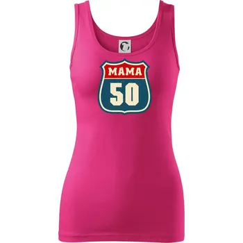 Dámské tričko Máma 50 - Dámské tílko - S ( Purpurová )