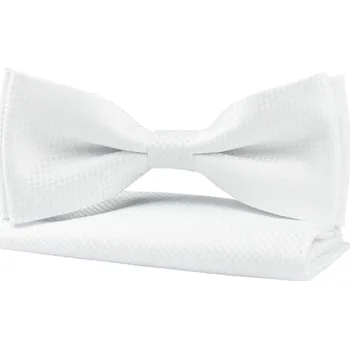 Motýlek Bílý pánský motýlek s jemnou strukturou