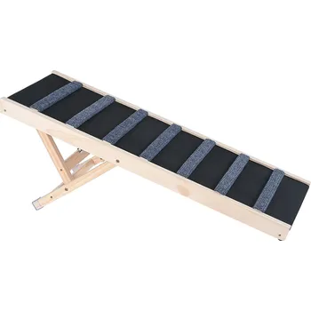 Pelíšek pro psa Vevor Skládací dřevěná rampa pro psy a kočky, 100 cm, výška 38–56 cm