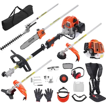 Křovinořez Vevor Benzínový 26CC 5v1 zahradní křovinořez s prodlužovací tyčí, vyžínač