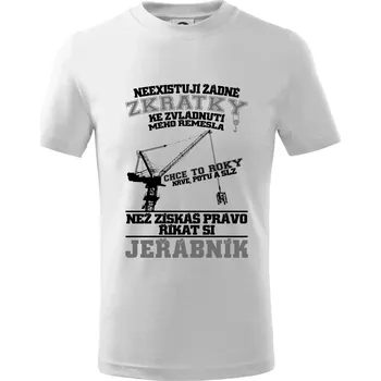 Chlapecké tričko Jeřábník zkratky - Tričko dětské bavlněné - 98 cm / 2 roky ( Bílá )