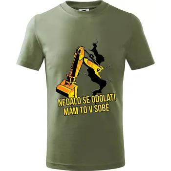 Dětská móda Nedalo se odolat, mám to v sobě bagr - Tričko dětské bavlněné - 158 cm/12 let ( Khaki )