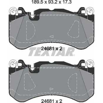 Brzdová destička Sada brzdových destiček, vždy 4 kusy v sadě TEXTAR 2468105