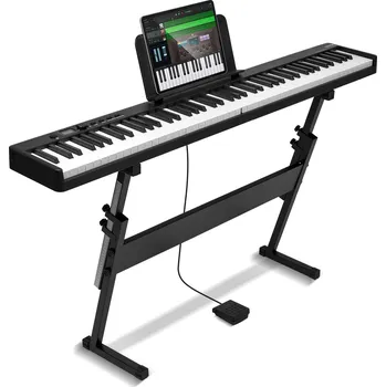 Vevor Skládací 88-klávesové elektronické piano bluetooth, midi, dobíjecí