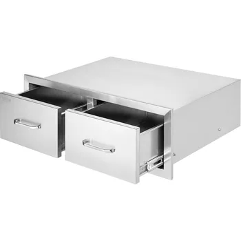 Elektrická zásuvka Vevor Zásuvka do grilu 75×25cm dvojitá vodorovná, s úložnou skříňkou