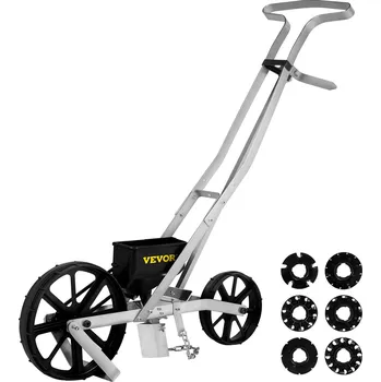 Rozmetadlo Vevor Ruční zahradní secí stroj kovový, přesný, 6 výměnných desek