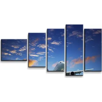 Obraz Sablio Obraz - 5-dílný Letadlo 2 - 100x60 cm