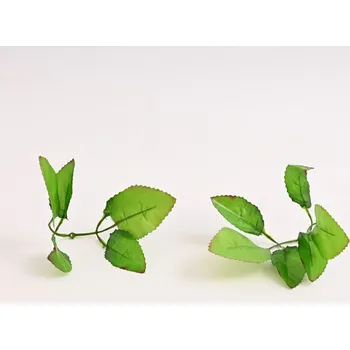 umělá květina Listy růže 10 cm zeleno oranžová