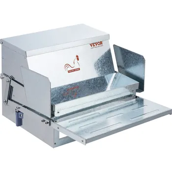 krmítko pro hospodářská zvířata Vevor Automatický krmič slepic, 11,3 kg, 10 slepic, pozinkovaná ocel