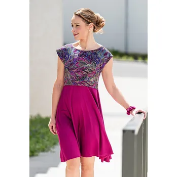Dámské šaty Krásná mamka Kojicí šaty Amalie Fuchsia dream Velikost: S