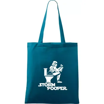 SW - Storm pooper - Taška bavlněná - 42 x 38 cm ( Petrolejová )