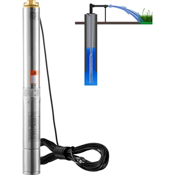 Čerpadlo Vevor Ponorné čerpadlo do studny 750W 230V 7,1 m³/h 75 m nerez IP68
