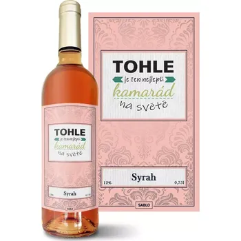 Víno Sablio Růžové víno Tohle je ten nejlepší kamarád na světě: 0,75 l