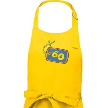 Kuchyňská zástěra 60 na krku štítek - Pánská zástěra na vaření - Univerzální velikost ( Žlutá )