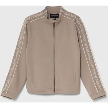 Chlapecká mikina Dětská mikina Emporio Armani 3D4M69.1JHSZ hnědá 98X, vel. 175