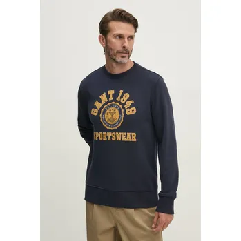 Pánská mikina Mikina Gant pánská, tmavomodrá barva, s potiskem, 2015069 59X, vel. M