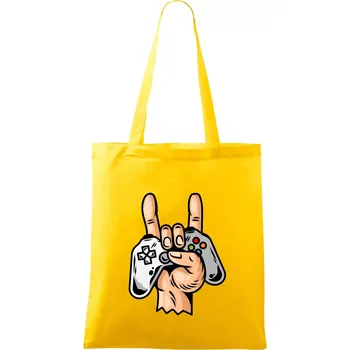 Gamer - gamepad paroháč - Taška bavlněná - 42 x 38 cm ( Žlutá )
