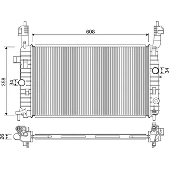 Chladič motoru Chladič vody pro motor VALEO 701332