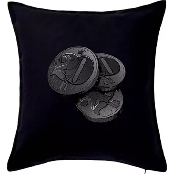 Polštář Haléře pro šedesátníka - Polštář 50x50 - 50x50 - Pouze potah ( Černá )