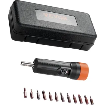 Šroubovák Vevor Momentový šroubovák 1/4" upínání 10–70 in-lb, 1 in-lb krok, 12 bitů