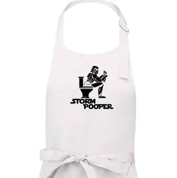Kuchyňská zástěra SW - Storm pooper - Dámská zástěra na vaření - Univerzální velikost ( Bílá )