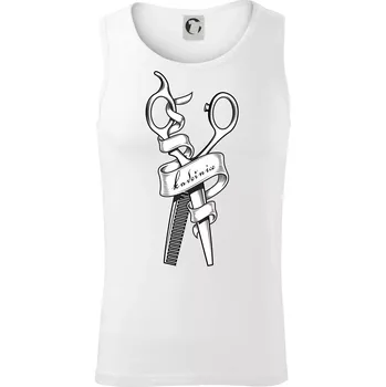 Kadeřnice nůžky a hřeben - Tílko pánské Core - M ( Bílá )