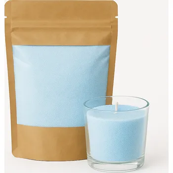Svíčka Sypaná svíčka bublající SVĚTLE MODRÁ 250g + knoty