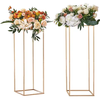 Stojan na květiny Vevor Sada 2 stojanů na květiny 31.5inch/80cm kovové s akrylem zlaté