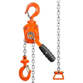 zvedák Vevor Ruční řetězový kladkostroj 499,5kg, 1,5m, g80, dvouzápadka, 360° hák