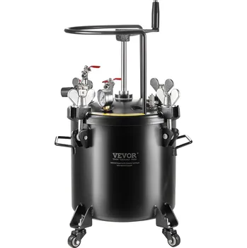 Hrnec Vevor Tlakový hrnec na barvu 20L/5gal, 70 psi nastavitelný s kolečky