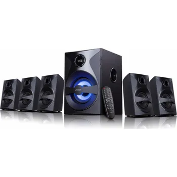 Audio FENDA F&D repro F3800X/ 5.1/ 80W/ černé/ FM rádio/ USB/SD přehrávání/ dálkové ovládání