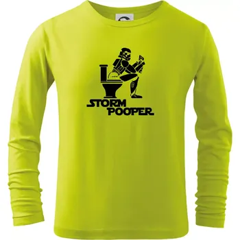 Chlapecké oblečení SW - Storm pooper - Triko dětské Long Sleeve - 104-110cm / 3-4 roky ( Limetková )