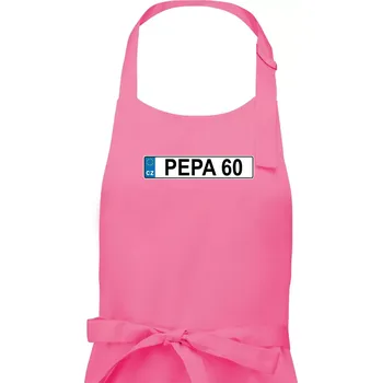 Kuchyňská zástěra SPZ Pepa 60 - Pánská zástěra na vaření - Univerzální velikost ( Růžová )