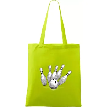 Bowling kresba - Taška bavlněná - 42 x 38 cm ( Limetková )