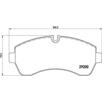 Brzdová destička Sada brzdových destiček, vždy 4 kusy v sadě BREMBO P 50 059G