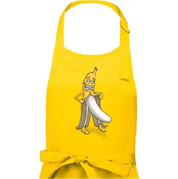 Kuchyňská zástěra Úchylný banán (Hana-creative) - Dámská zástěra na vaření - Univerzální velikost ( Žlutá )