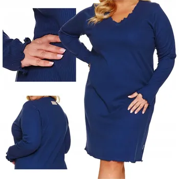 Dámská noční košile Košile Doctor Nap noční košile noční s dlouhým rukávem, délka ke kolenům, velikost XL