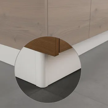 Podlahová lišta Interex Rohová spojka na kuchyňský plastový sokl / Bílá 120 mm