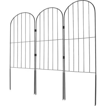 Plot Vevor Zahradní plot bez kopání 731.5×396.2 cm, rozestup 5.1 cm, 10 ks