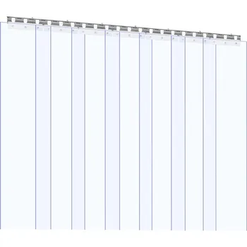 pant VEVOR pásová clona průhledný 107x213,4 cm, 7 ks PVC, pro sklady