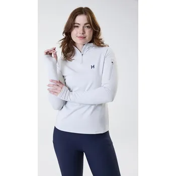 Dámské tričko HORSEWARE Triko zimní Strive Horseware, se zipem, dámské, hw grey M