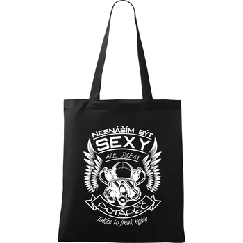 Nákupní taška Nesnáším být sexy - potápěč - Taška bavlněná - 42 x 38 cm ( Černá )