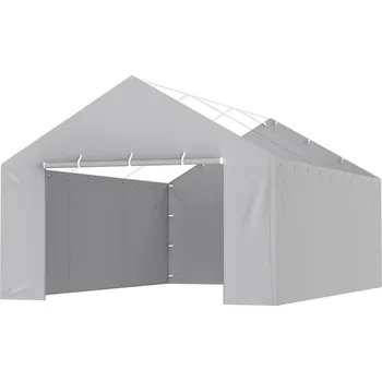 Krycí plachta Vevor Boční plachta na přístřešek 13×20 ft, voděodolná, uv ochrana, šedá