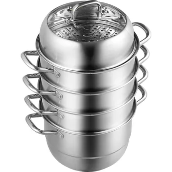 Hrnec Vevor Parní hrnec nerez 5 pater, dia 30cm/11.8inch, plyn/elektrika